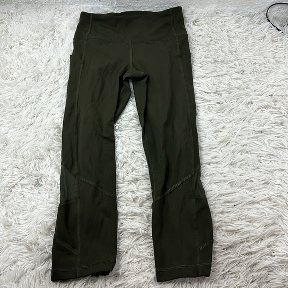 lululemon athletica Pants - Lululemon Pace Rival High-Rise Crop 22" Dark Olive